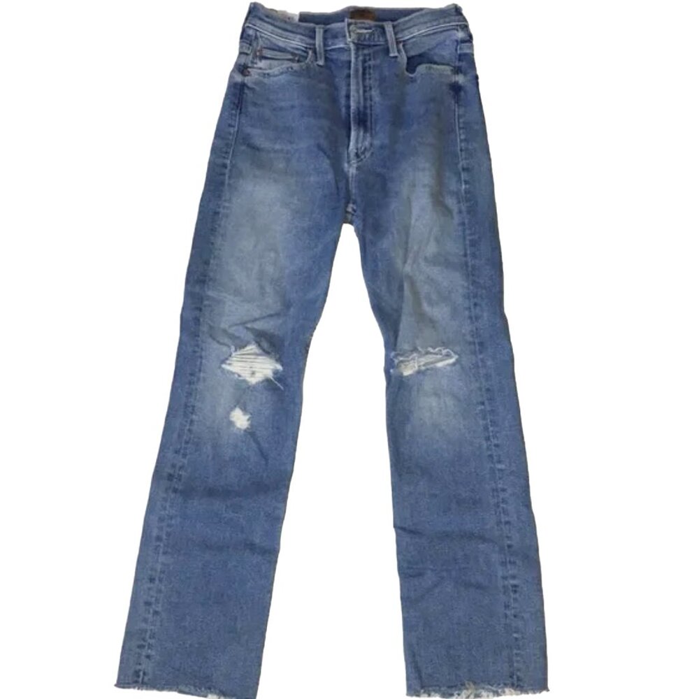 MOTHER High Waist Rider Ankle Fray Jeans – “Party Like a Pirate” | Size 25